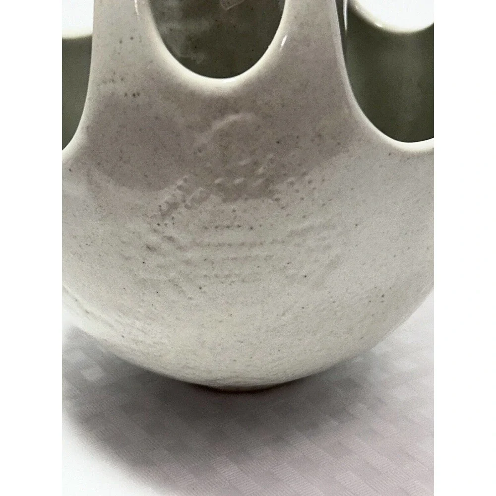 Off White Artisan Ceramic‎ Vase - Handmade Art Pottery